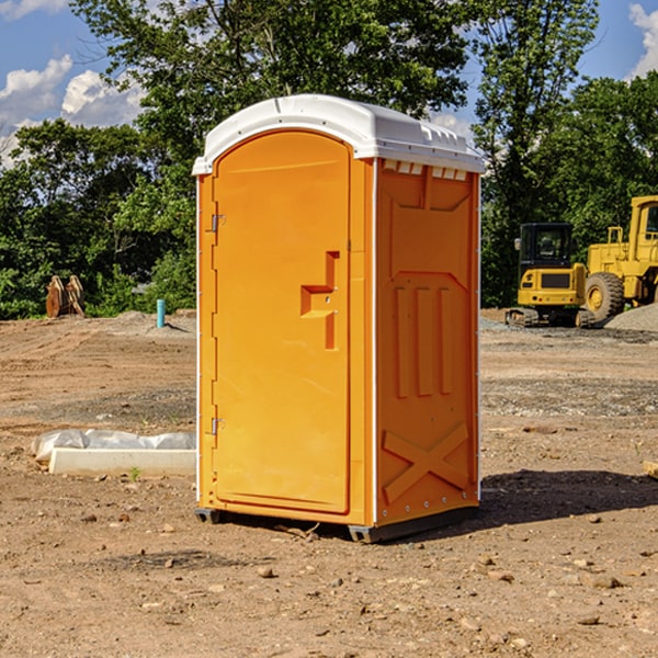 how often are the porta potties cleaned and serviced during a rental period in White Shield ND